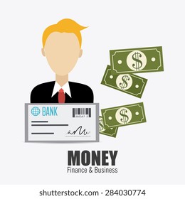 Money design over white background, vector illustration.