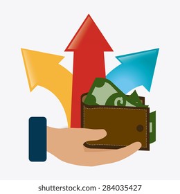 Money design over white background, vector illustration.