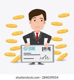 Money design over white background, vector illustration.