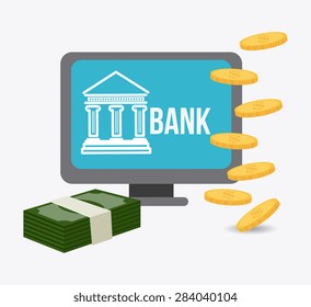 Money design over white background, vector illustration.