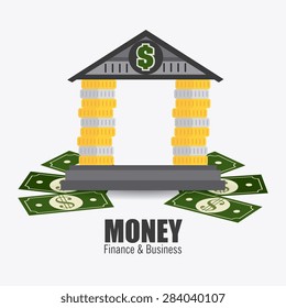 Money design over white background, vector illustration.