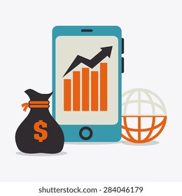 Money design over white background, vector illustration.