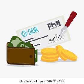 Money design over white background, vector illustration.