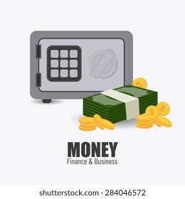 Money design over white background, vector illustration.