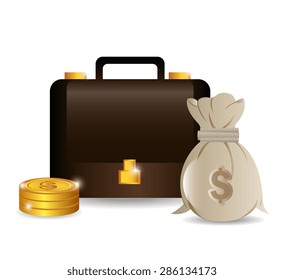 Money design over white background, vector illustration.