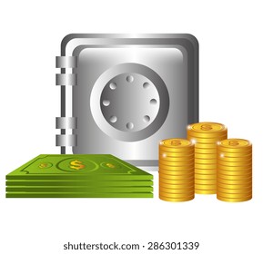 Money design over white background, vector illustration.