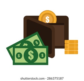 Money design over white background ,vector illustration.