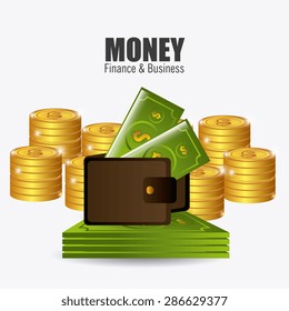 Money design over white background, vector illustration.