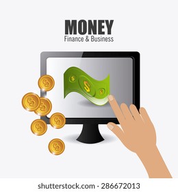 Money design over white background, vector illustration.