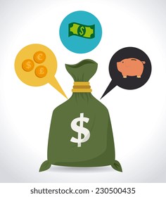 Money design over white background,vector illustration