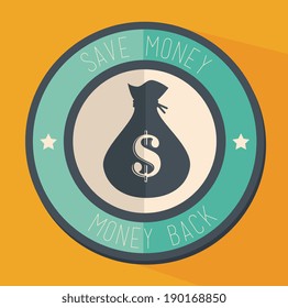 Money design over yellow background, vector illustration
