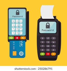 Money design over yellow background, vector illustration.