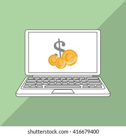 Money design. Payment online. Financial item