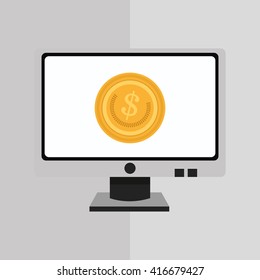 Money design. Payment online. Financial item