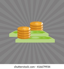 Money design. Payment online. Financial item