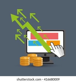 Money design. Payment online. Financial item
