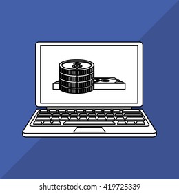 Money design. Payment online. Financial item