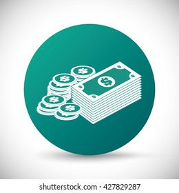 Money design. value icon. Flat illustration , vector