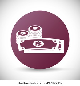 Money design. value icon. Flat illustration , vector