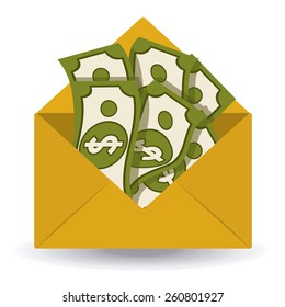 Money design, vector illustration over white background