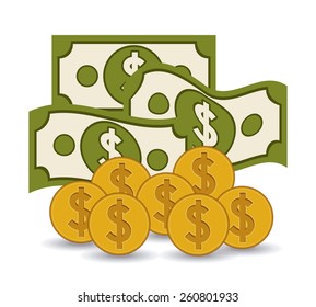 Money design, vector illustration over white background