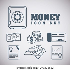 Money digital design, vector illustration.