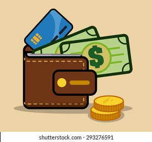 Money digital design, vector illustration.