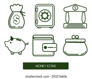 Money digital design, vector illustration.