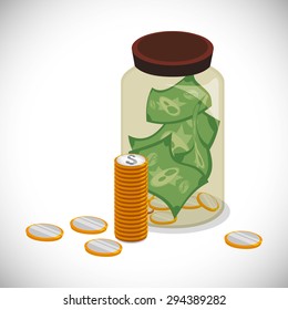 Money digital design, vector illustration 10 eps graphic
