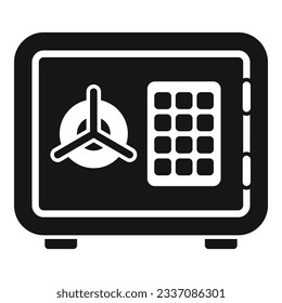 Money digital safe icon simple vector. Bank finance. Coin capital