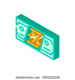 money discount isometric icon vector. money discount sign. isolated symbol illustration