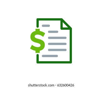 Money Docs Paper Icon Logo Design Element