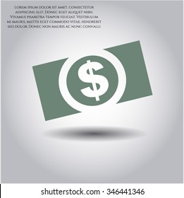 Money (dollar bill) icon vector illustration