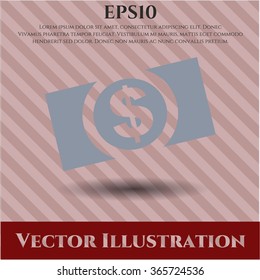 Money (dollar bill) icon vector illustration