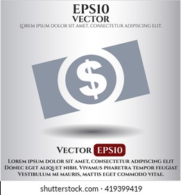 Money dollar bill icon vector symbol flat eps jpg