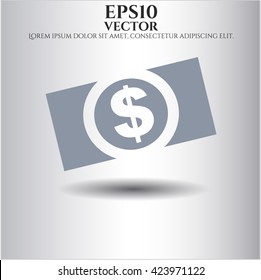 Money dollar bill icon vector symbol flat eps jpg