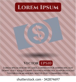 Icono vectorial del dinero (billete de dólar)