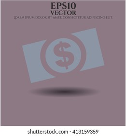 Símbolo vectorial de dinero (billete en dólares)