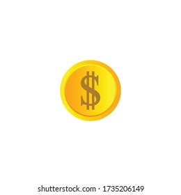 vector de oro de moneda metálica