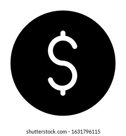 money dollar coin icon vector