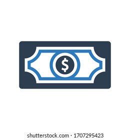 dinero - dólar - moneda - ilustración vectorial de icono
