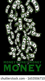 El dólar monetario cae cayendo en el vector de la rebaja 