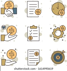 Money, dollar financial icon set suitable for info graphics, websites and print media.