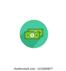 Money dollar flat icon 2