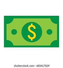 Money dollar flat icon, business and finance, cash sign vector graphics, a colorful solid pattern on a white background, eps 10.