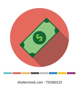 Money - dollar flat icon. Vector illustration.