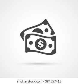 Money Dollar Flat Trendy Icon. Vector Illustration