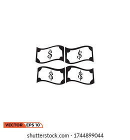 Money dollar icon design vector illustration template