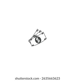 Geld Dollar Symbol flaches Vektordesign