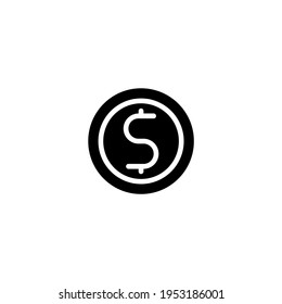 Money or Dollar icon in solid style. Can be used for UI or UX, presentations, social media, websites, and more.